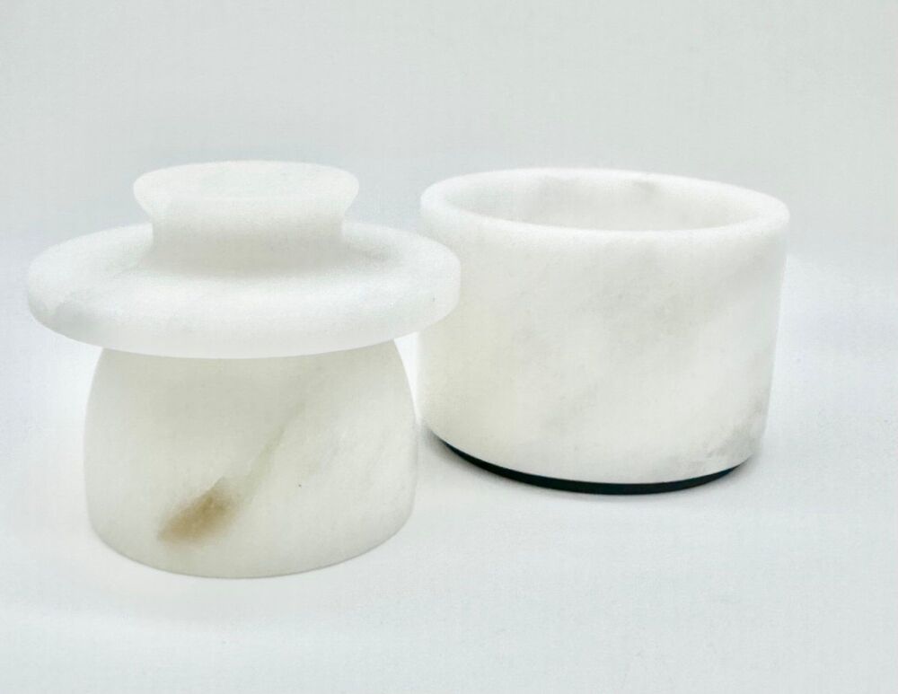 Natural White Marble French-style Butter Bell Butter Keeper or Butter Crock